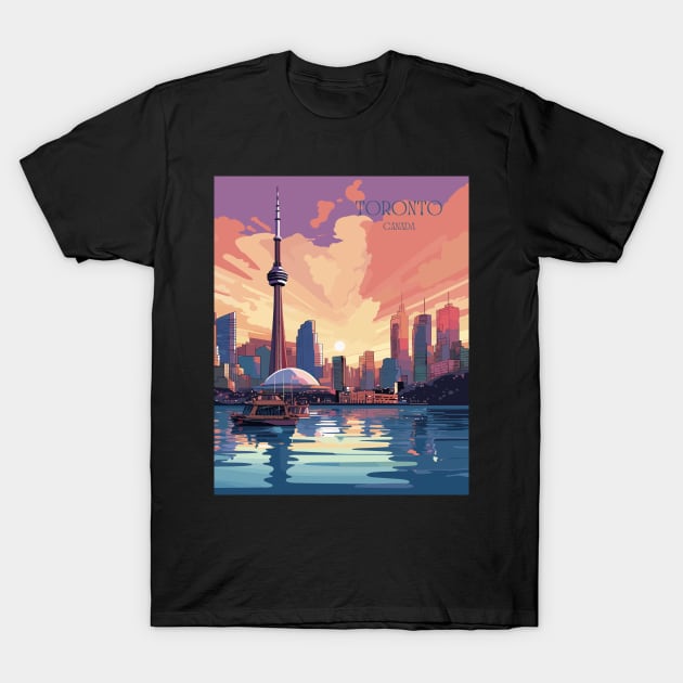 Toronto, Ontario, Canada, Travel Print, Travel Wall Art, Travel Home Décor, Travel Gift Art T-Shirt by TripleTravelArt